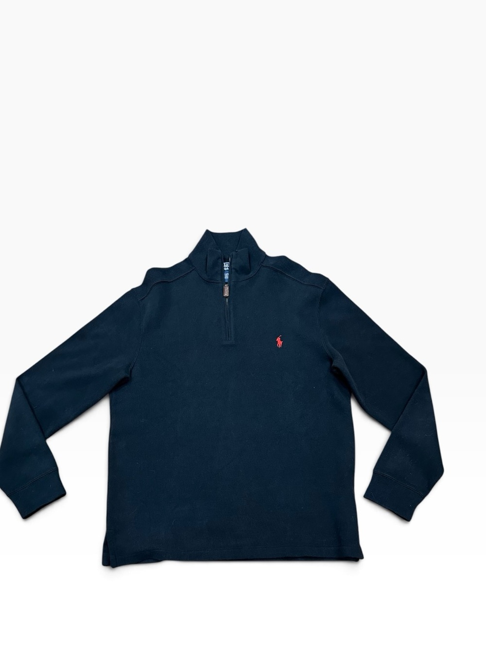 Men’s Polo Ralph Lauren Quarter Zip Pullover Navy Blue M